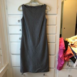 All season wool dress. Cute pink stitching